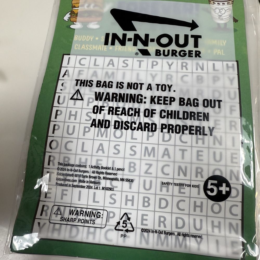 In-N-Out Burger - Kids activity - Burgers Near Me - San Carlos, California In-N-Out Burger - Kids activity - Burgers Near Me - San Carlos, California