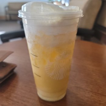 Starbucks - Paradise refresher with sweet cream cold brew foam. Tastes like a Dole Whip. - Coffee & Tea Near Me - Carson City, Nevada Starbucks - Paradise refresher with sweet cream cold brew foam. Tastes like a Dole Whip. - Coffee & Tea Near Me - Carson City, Nevada