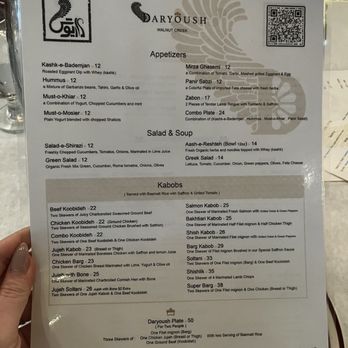 Daryoush - Menu - Persian/Iranian Near Me - Walnut Creek, California