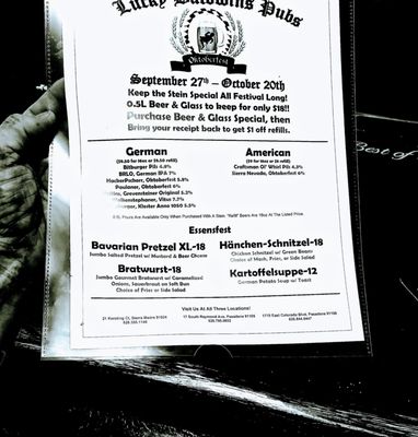 Menu photo 7 Lucky Baldwins Pub - Trappiste Pasadena, CA