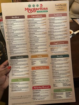 Menu photo 1 3 Margaritas Downtown Denver, CO