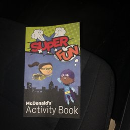 Free activity book they put inside my sons Happy Meal box instead of the toy Free activity book they put inside my sons Happy Meal box instead of the toy