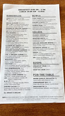 Menu photo 5 Daybreak Cafe Selbyville, DE