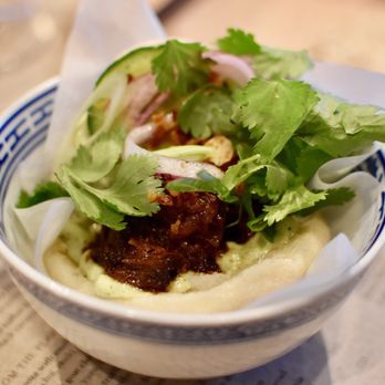 Mathias Dahlgren Matbaren - Steamed Bun "Pork Adobo" - Swedish Near Me - Stockholm, Alberta