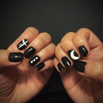 Miracle Nails - I drew a little diagram of what I wanted on what nail, (I had Anna) and she did a great job!  gel manicures! - Nail Salons Near Me - Ithaca, New York