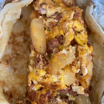 El Tacorrido - Taco with egg, potatoes, and chorizo - Mexican Near Me - Austin, Texas