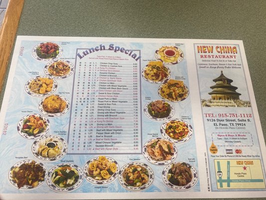 Menu photo 1 New China El Paso, TX