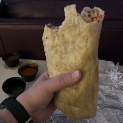 Taqueria De La Rosas - Sonoran burrito with crema.
