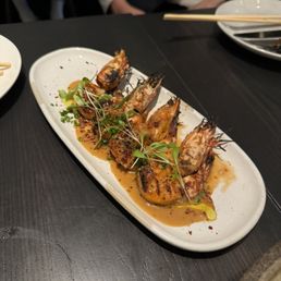 Charcoal prawns