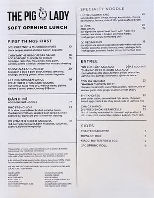 Menu photo 1 The Pig & The Lady Honolulu, HI Menu photo 1 The Pig & The Lady Honolulu, HI