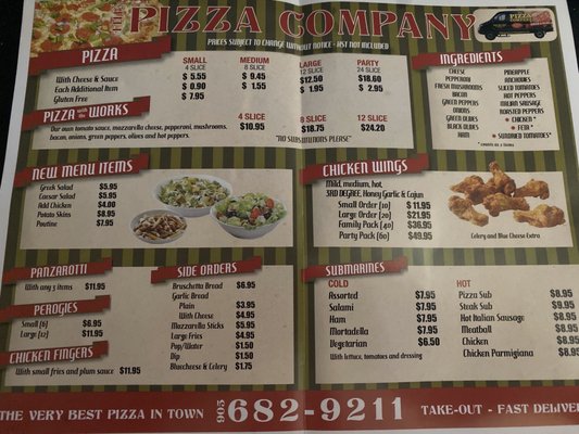 Menu photo 2 The Pizza Company St Catharines, ON Menu photo 2 The Pizza Company St Catharines, ON