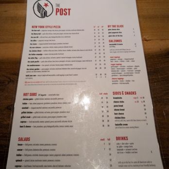 The Post - Menu - Pizza Near Me - Louisville, Kentucky