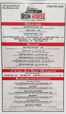 Menu photo 8 Iron Horse Grill Pine Mountain, GA Menu photo 8 Iron Horse Grill Pine Mountain, GA