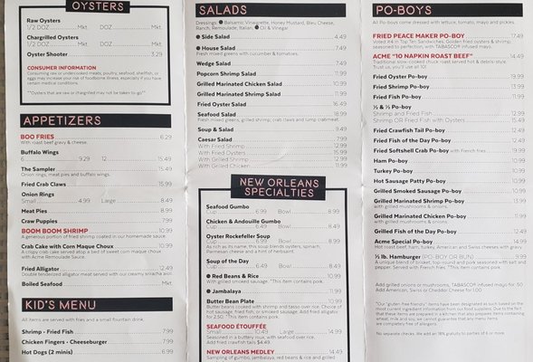 Menu photo 8 Acme Oyster House Miramar Beach, FL Menu photo 8 Acme Oyster House Miramar Beach, FL