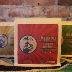 Public Espresso + Coffee - On top of a full drink & food menu, we will also retail our bags of coffee and other coffee brewing equipment.