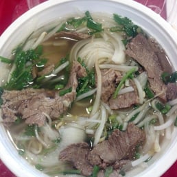 Pho with well done brisket. Not bad for under $8. Pho with well done brisket. Not bad for under $8.