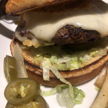 The BLVD - Favorite Burger. It has provolone & jalapeños. It's MY favorite. Very good. Even the fries are delicious. Surprised by the quality of food. - Bars Near Me - Bakersfield, California