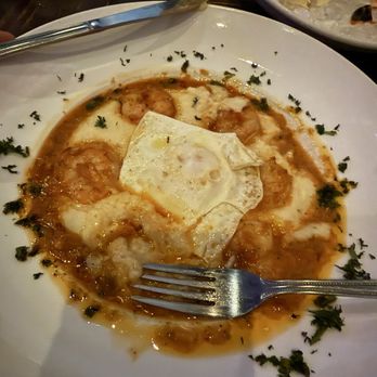 Reel Fish Coastal Kitchen & Bar - The best grits I've ever had, shrimp and grits, with a perfectly cooked egg on top! - Seafood Near Me - Winter Park, Florida Reel Fish Coastal Kitchen & Bar - The best grits I've ever had, shrimp and grits, with a perfectly cooked egg on top! - Seafood Near Me - Winter Park, Florida