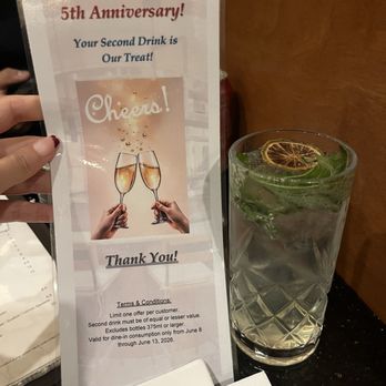 Harmony Cuisine 2B1 - Drink Promo and Mint Mojito Cocktail - Japanese Near Me - San Diego, California
