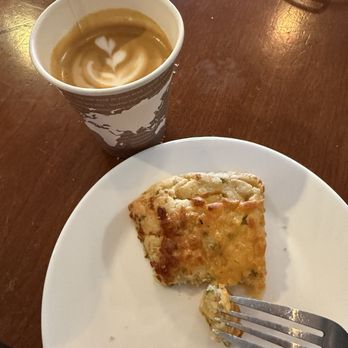 Genesis Hub - Cortado and cheddar kale scone - Coffee & Tea Near Me - Newberry, South Carolina