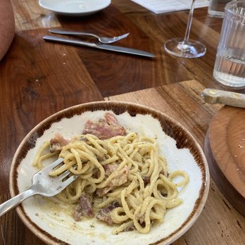 Passatempo Taverna - Carbonara (nice sized portions- not overwhelming but enough to have for 1) - Italian Near Me - Walla Walla, Washington