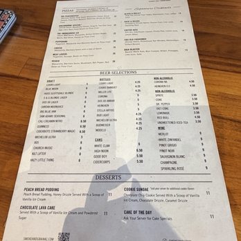 Smoke & Grain - Drink menu (Aug 2026) - Burgers Near Me - Gilbert, Arizona