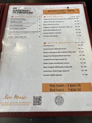Menu photo 8 Cadence Clubhouse Allison Park, PA Menu photo 8 Cadence Clubhouse Allison Park, PA