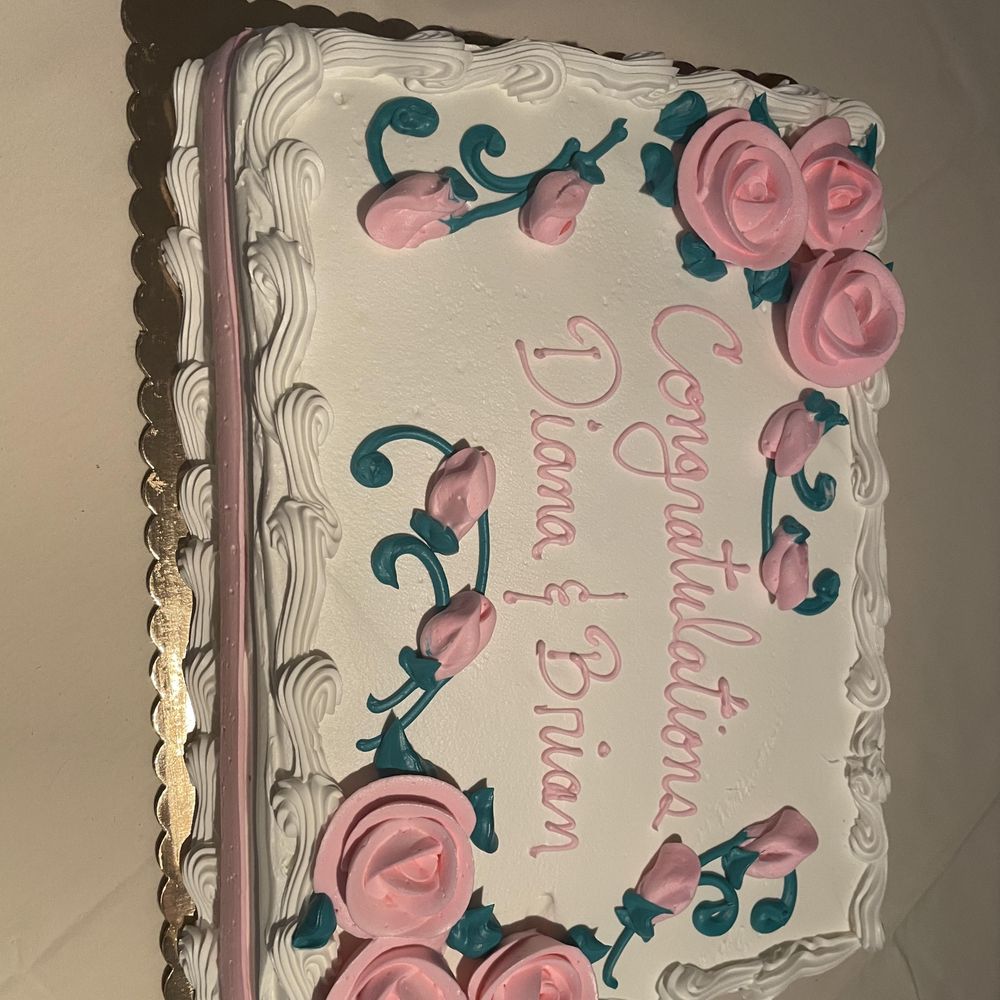 My daughter's baby shower cake from Mills Bakery. Beautiful & Delicious!! My daughter's baby shower cake from Mills Bakery. Beautiful & Delicious!!