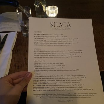 SILVIA - Menu - New American Near Me - Woodstock, New York SILVIA - Menu - New American Near Me - Woodstock, New York