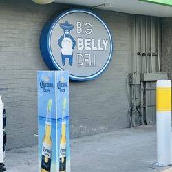 Big Belly Deli - Signage Outside the gas station.