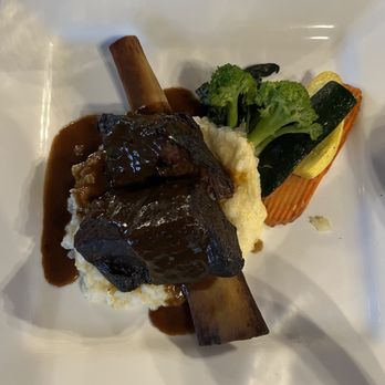 The Ship Lantern Inn - Beef, short, ribs served over butternut squash risotto - New American Near Me - Milton, New York