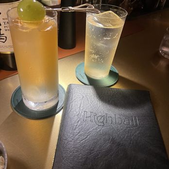 Highball - I can't remember the names of these, but that candied grape on the left was so fun and delicious! - Bars Near Me - Costa Mesa, California Highball - I can't remember the names of these, but that candied grape on the left was so fun and delicious! - Bars Near Me - Costa Mesa, California