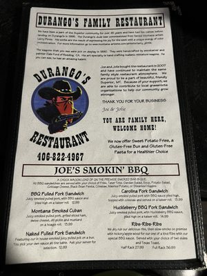 Menu photo 6 Durango's Superior, MT Menu photo 6 Durango's Superior, MT
