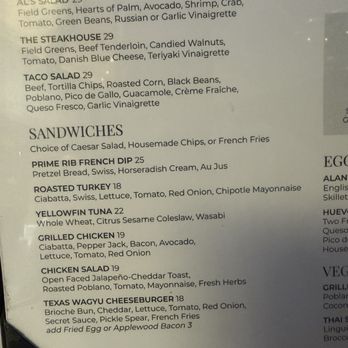 Al Biernat's Oak Lawn - menu - Steakhouses Near Me - Dallas, Texas