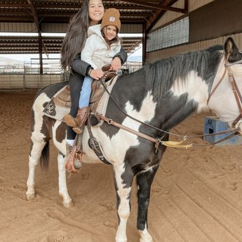 Haskell Riding Academy  @ Lytle Stables - Mother & Daughter on the sweetest horse named Tag - Horseback Riding Near Me - St. George, Utah