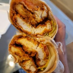 Rooster's Chicken & Waffles - R spicy rooster wrap