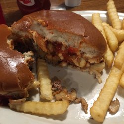 TD’s Sports Bar & Grill - Mushroom Swiss. Pretty good