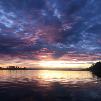 Eagle Harbor - Sunrise over Seattle from Eagle Harbor - Local Flavor Near Me