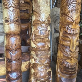 TikiMaster - Exquisite 7 foot hand carved Monkeypod tiki totems, coated with PPG outdoor finish. - Home Decor Near Me - Kailua, Hawaii TikiMaster - Exquisite 7 foot hand carved Monkeypod tiki totems, coated with PPG outdoor finish. - Home Decor Near Me - Kailua, Hawaii
