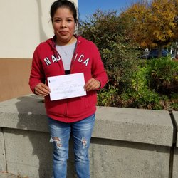 Zion Driving School - She's take your DRIVING test at Glendale, she pass,Congratulations.