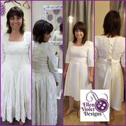 Ellen Violet Designs - Wedding dress remakes. We love them! Call Ellen to restyle yours.