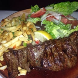 Churrasco with fries. Churrasco with fries.