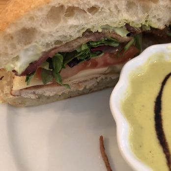 Wild Fig Kitchen - Special of the Day: Grilled Chicken w/Bacon and Asparagus aioli on Ciabatta, with choice side; cream of asparagus soup. - Breakfast & Brunch Near Me - Coarsegold, California