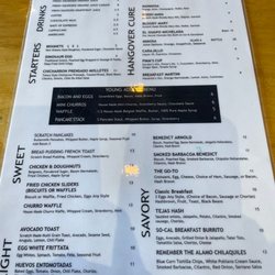Scratch Sandwich Company - Back menu