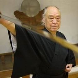 Nishi Kaigan Iaido Dojo - Esaka Sensei demonstrates a perfect rising cut