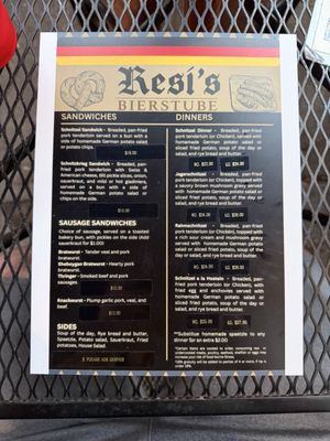 Menu photo 1 Resi's Bierstube Restaurant Chicago, IL Menu photo 1 Resi's Bierstube Restaurant Chicago, IL
