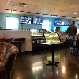 Super clean coffee shop. Lots of space to accommodate a group or a cozy coffee and treat for yourself.