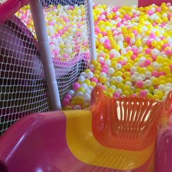 Bubala Indoor Playground - Slide Pit from my daughter's view