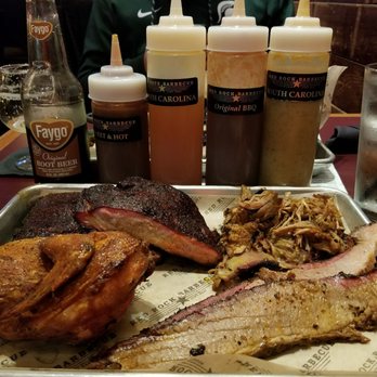 Red Rock Downtown BBQ - Half chicken, ribs, pulled pork and brisket - Barbeque Near Me - Ypsilanti, Michigan Red Rock Downtown BBQ - Half chicken, ribs, pulled pork and brisket - Barbeque Near Me - Ypsilanti, Michigan