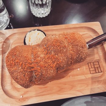 Brick and Brine - Asiago Bread (worth every carb ) - New American Near Me - Kalamazoo, Michigan